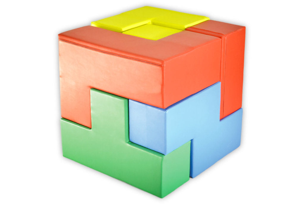 Cube de puzzle 3D, couleurs de mixage