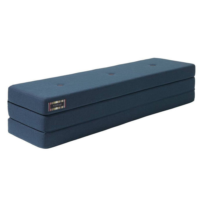 Matelas pliant, bleu foncé w. noir