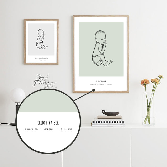 Deal: Affiche de naissance personnelle - @jackienavarro, violet