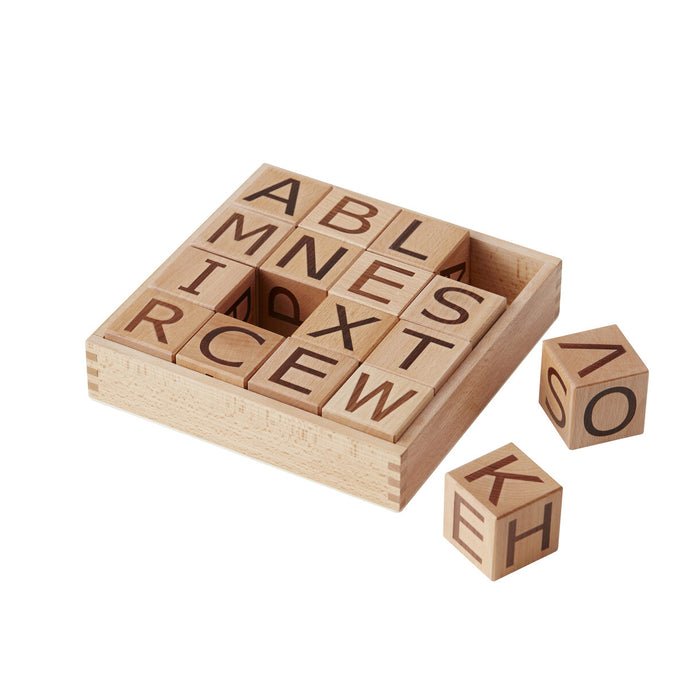 Blocs en bois ABC - Nature (12 PC)