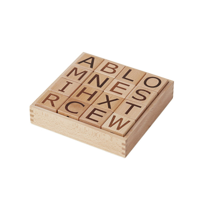 Blocs en bois ABC - Nature (12 PC)