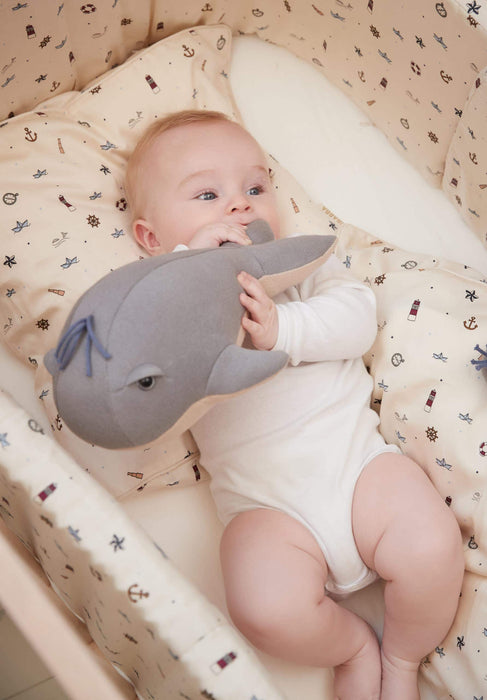 Ours en peluche 30 cm, baleine Willie - Gray