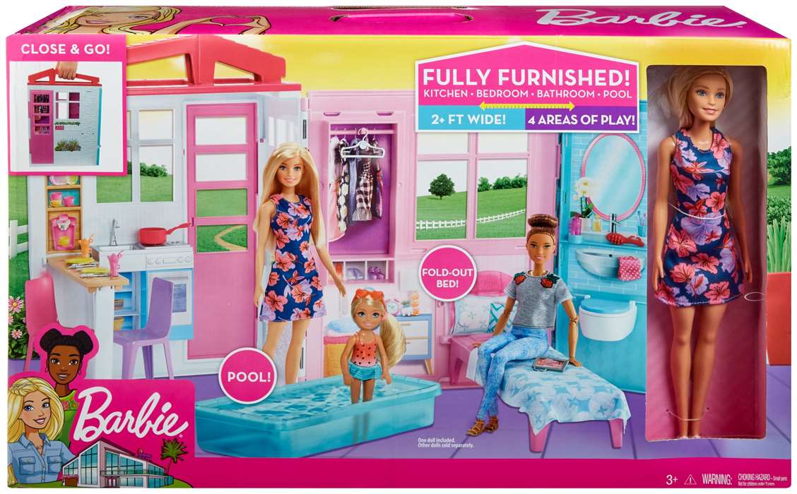 Barbie Dollhouse avec poupée et meubles