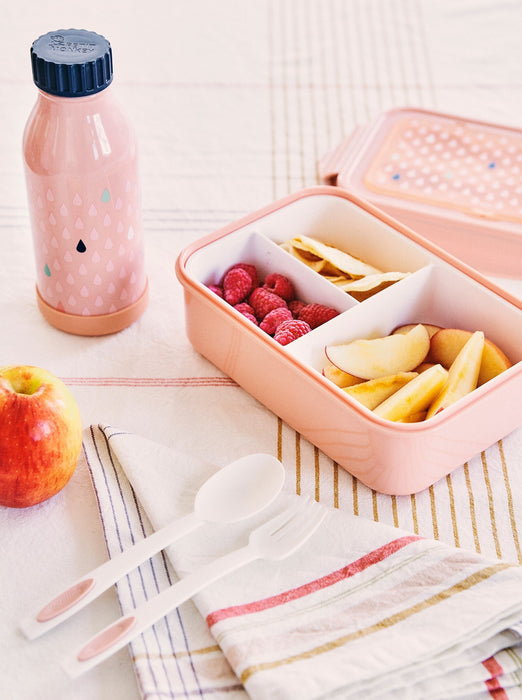 Boîte à lunch avec couverts, pêche