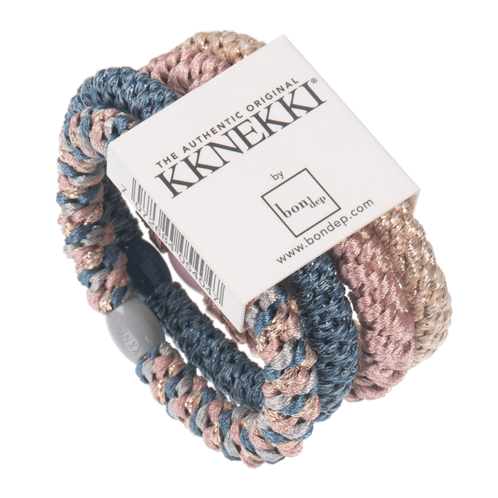 Bon dep Kknekki Elastic - Blue / Rose / Beige paillettes (4 pc)