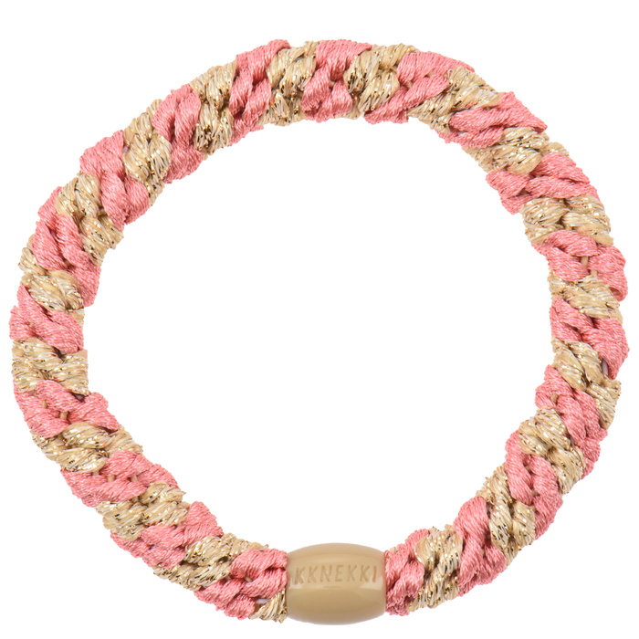 Bon Dep Kknekki Elastic - Rose / bêtise beige déléguée Stripe