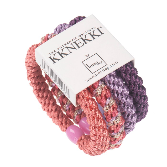 Bon Dep Kknekki Elastic - Purple / Rose (4 PC)