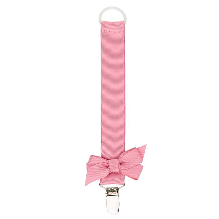 Porte-tétine - rose poussiéreuse (avec arc)