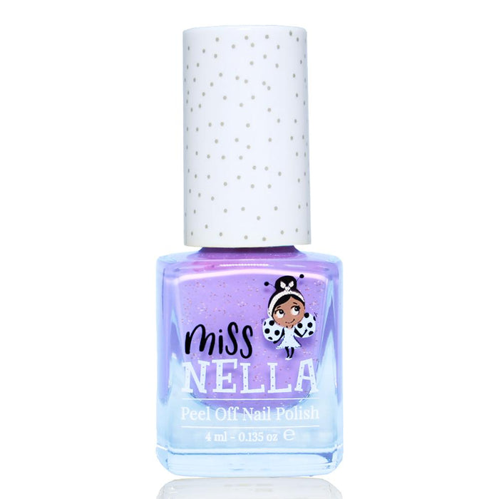 Vernis à ongles, ailes de papillon - violet en sourdine avec des paillettes