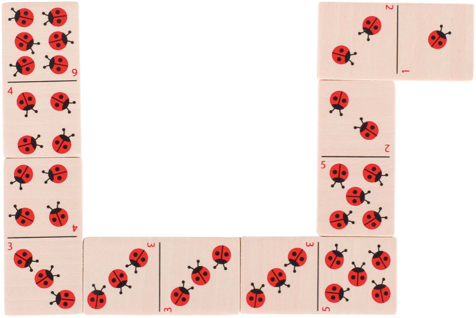 Domino avec la coccinelle