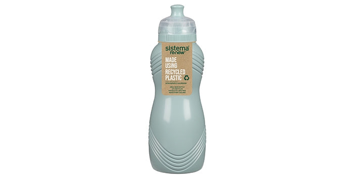 Bouteille d'eau avec motif d'onde - menthe (600 ml)