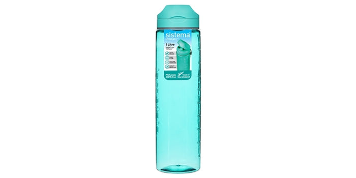 Bouteille de boisson avec unité de mesure - Teal (1 litre)