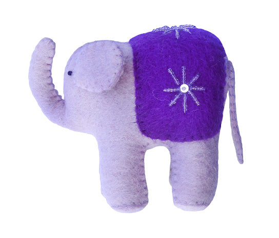 Famille d'éléphants, violet