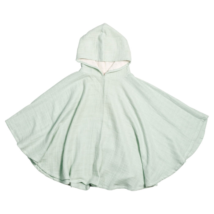 Poncho en mousseline, menthe