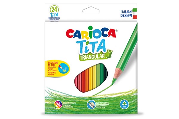 Crayons triangulaires, 24 pcs.