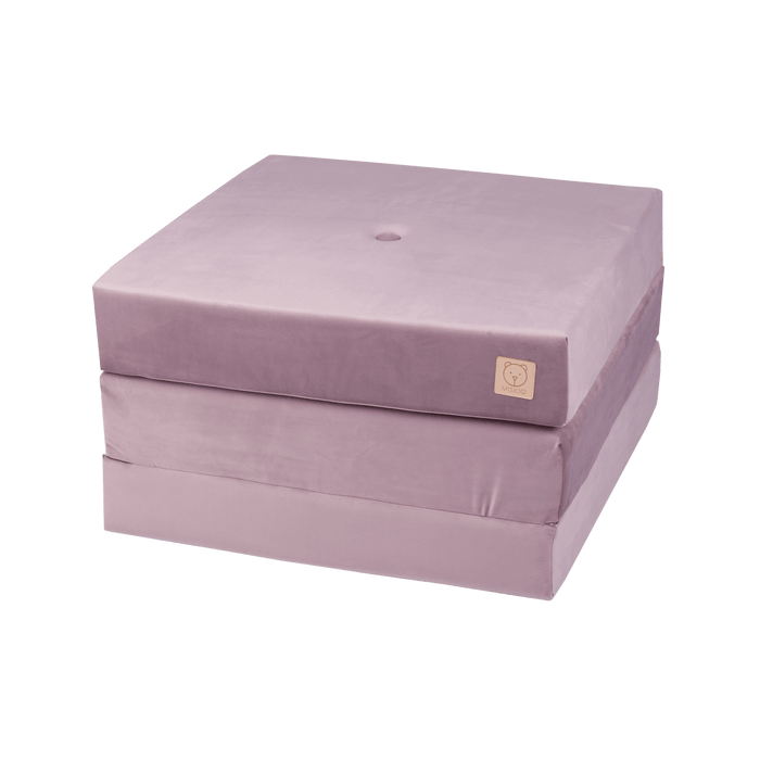 Matelas pliant grand - violet, velours (195x65x10cm)