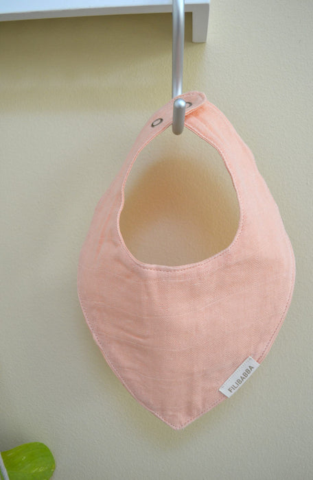 Bib, mousseline - Peach