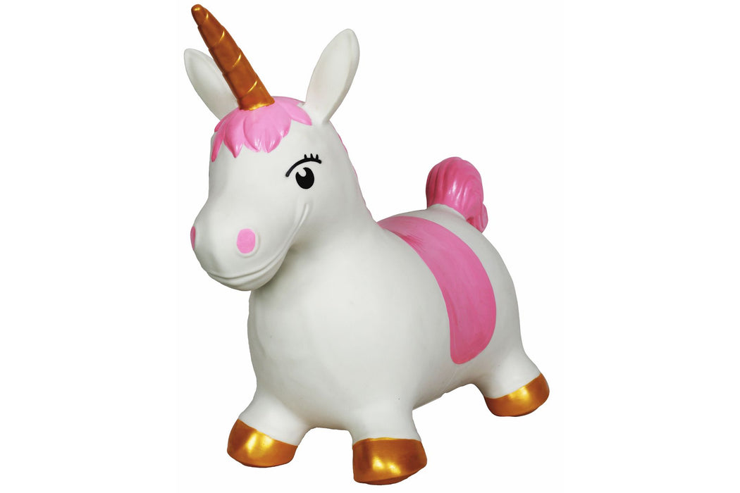 Unicorne sautant, rose