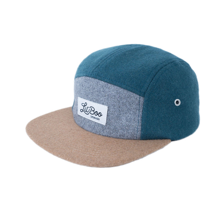 Cap, bloc de laine à 5 panneaux - vert (taille m, 1,5-3 ans)