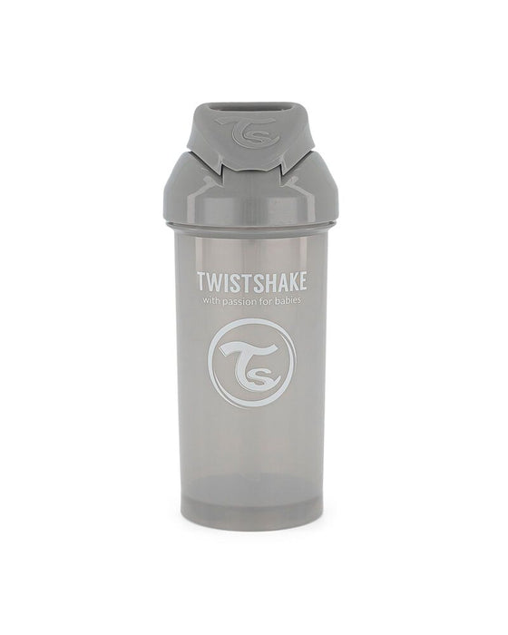 Tasse avec paille - gris pastel (360 ml)