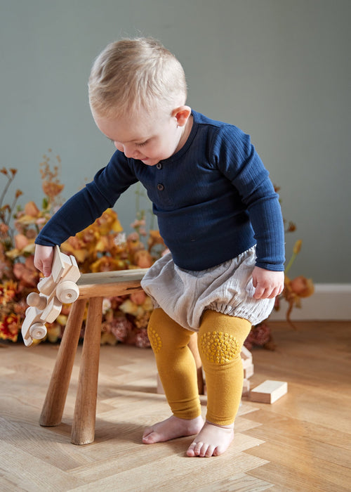 Leggings rampants, taille 6 à 12 mois - moutarde