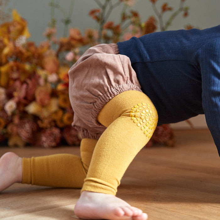 Leggings rampants, taille 6 à 12 mois - moutarde