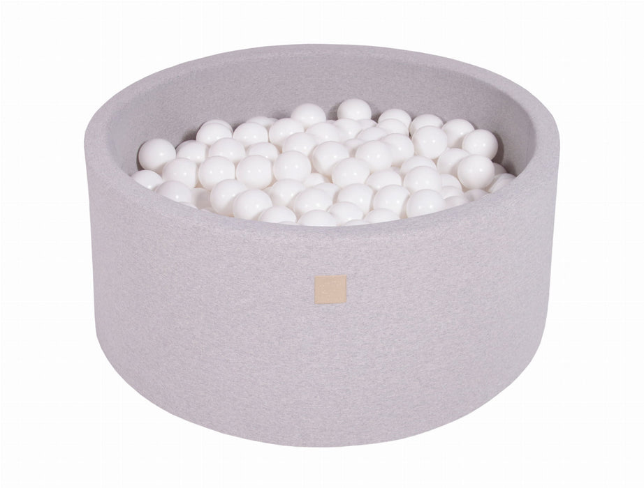 Ball Pit Round 90x40 cm - Gris clair (300 balles)