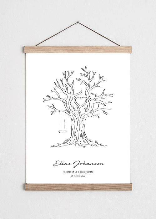 Affiche d'arbre de vie - anniversaire