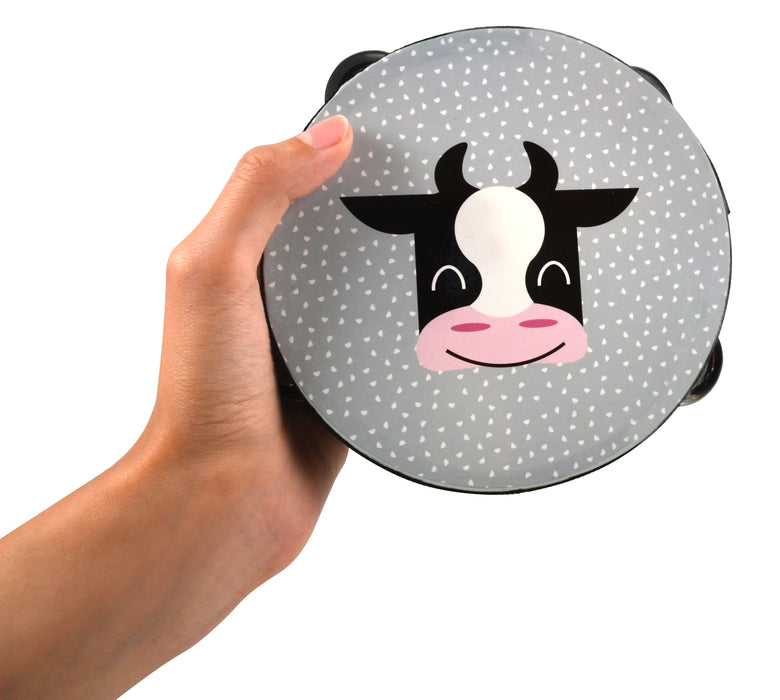 Tambourin avec motif animal - vache