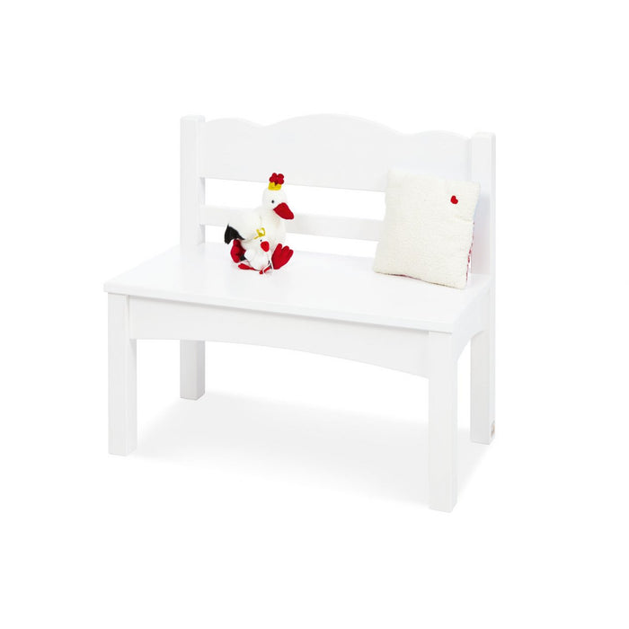 Banc pour enfants, Martha - bois de laquille blanc