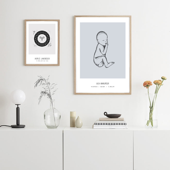 Deal: Affiche de naissance personnelle - @jackienavarro, violet