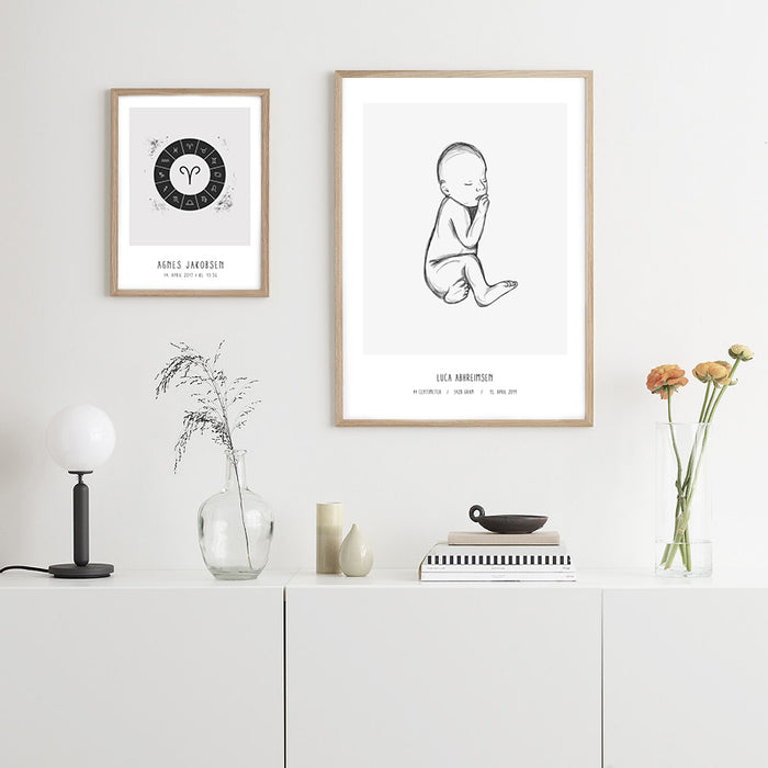 Deal: Affiche de naissance personnelle - @jackienavarro, violet