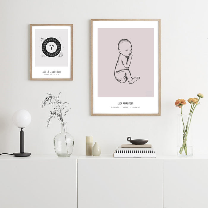 Deal: Affiche de naissance personnelle - @jackienavarro, violet