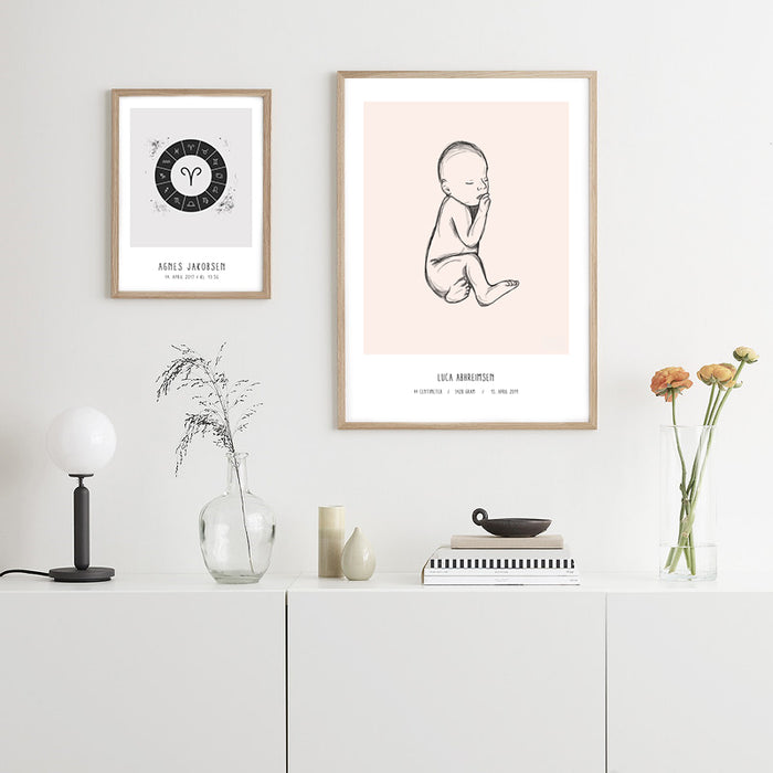 Deal: Affiche de naissance personnelle - @jackienavarro, violet