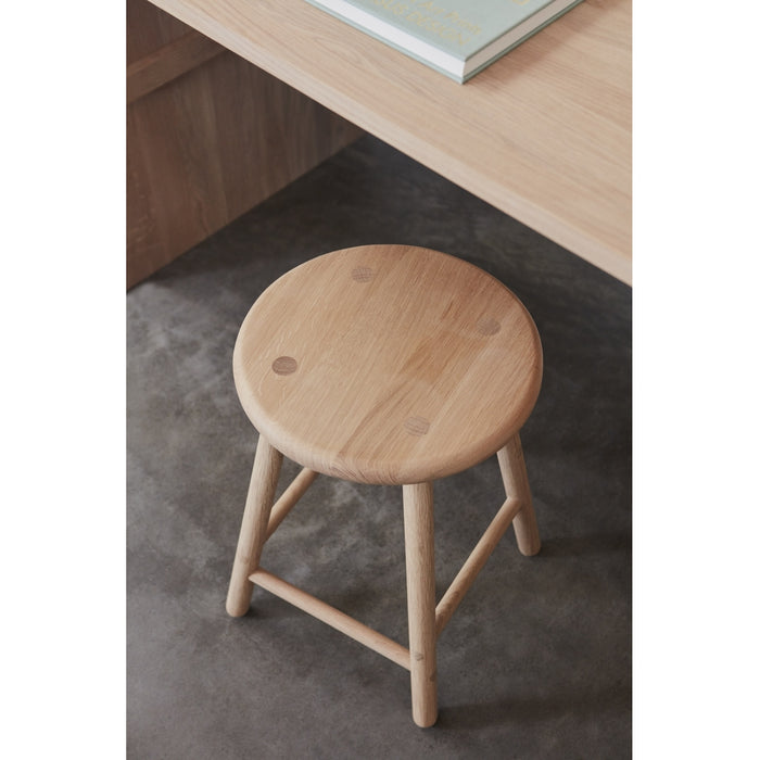 Tabouret de moto, bas / chêne