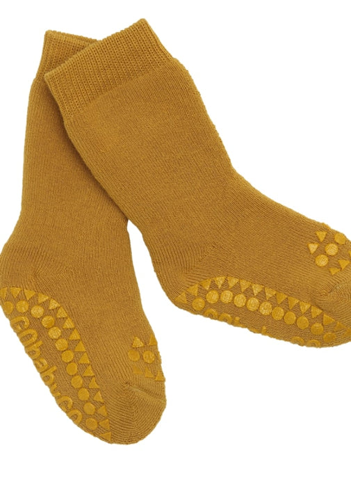 Chaussettes non glissées Taille 20-22 - Moutarde