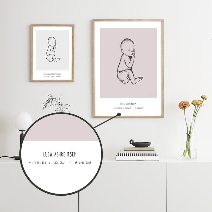 Deal: Affiche de naissance personnelle - @jackienavarro, violet