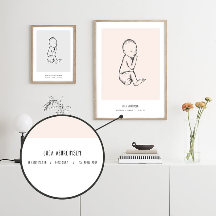 Deal: Affiche de naissance personnelle - @jackienavarro, violet