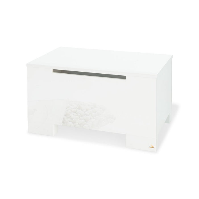 Banc de rangement, blanc laqué blanc