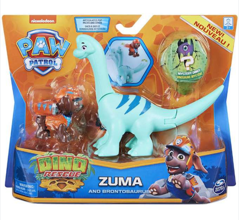 PAW PATROL DINO, ZUMA et BRONTOSAURUS