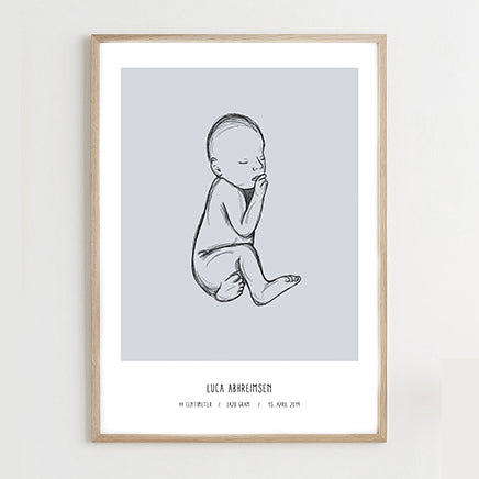 Deal: Affiche de naissance personnelle - @jackienavarro, violet