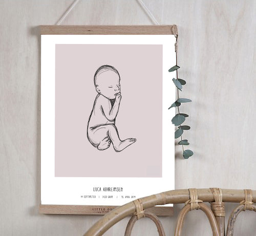 Deal: Affiche de naissance personnelle - @jackienavarro, violet