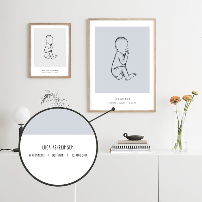 Deal: Affiche de naissance personnelle - @jackienavarro, violet