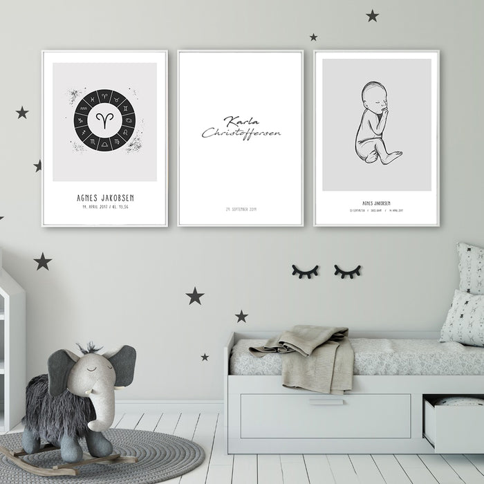 Deal: Affiche de naissance personnelle - @jackienavarro, violet