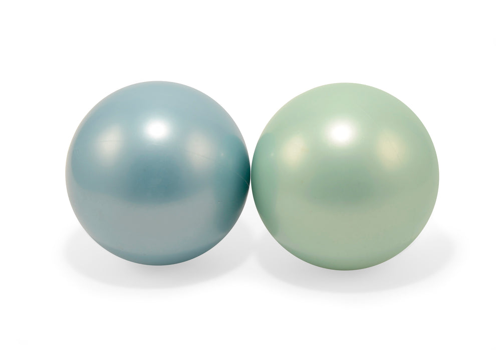 Boules en plastique en filet - vert / bleu