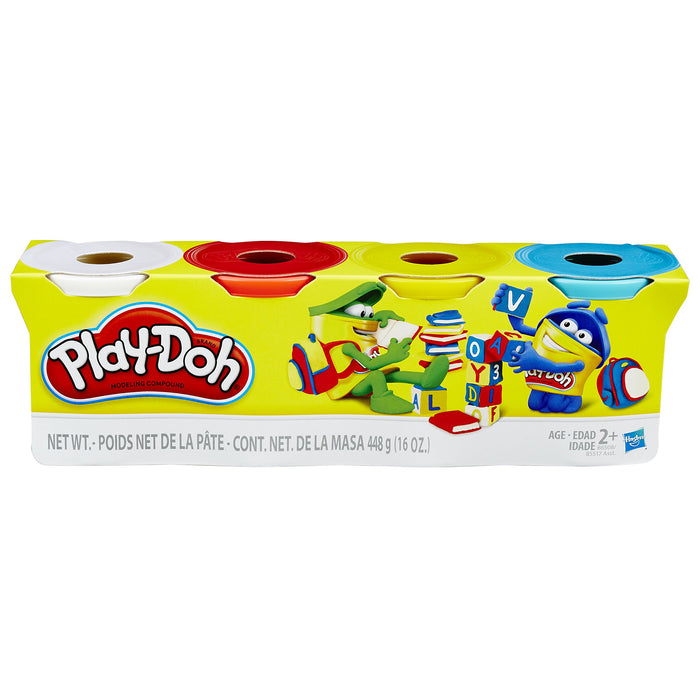 Play-doh, 4 seaux - couleurs classiques