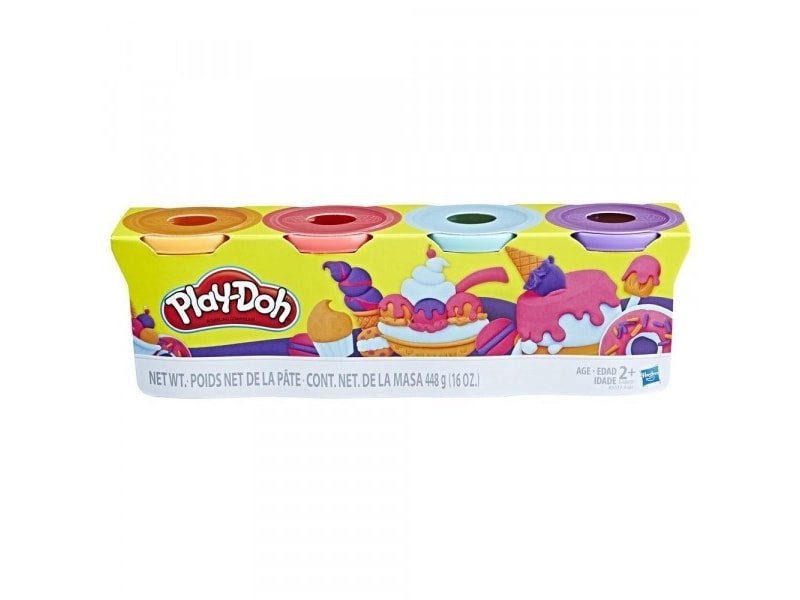 Play-doh, 4 seaux - mix pastel