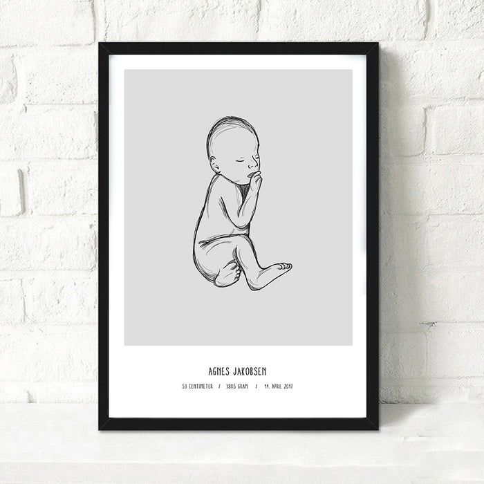 Deal: Affiche de naissance personnelle - @jackienavarro, violet