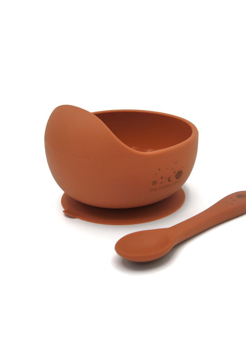 Bol en silicone avec cuillère, caramel