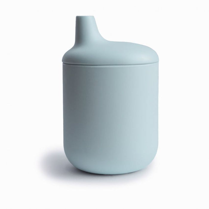 Tasse de bébé en silicone - bleu poudre